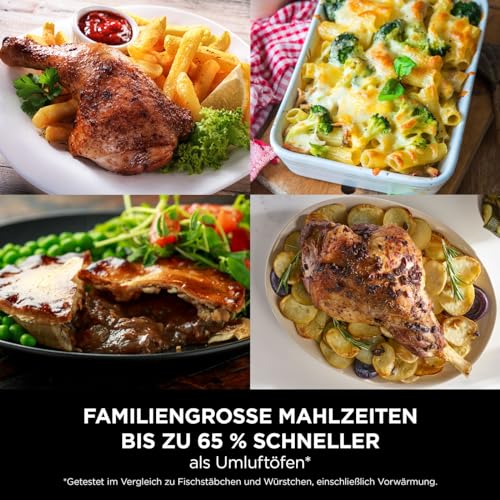 Ninja Foodi FlexDrawer Dual Zone Heißluftfritteuse, 10,4L, 7-in-1, Schwarz/Kupfer