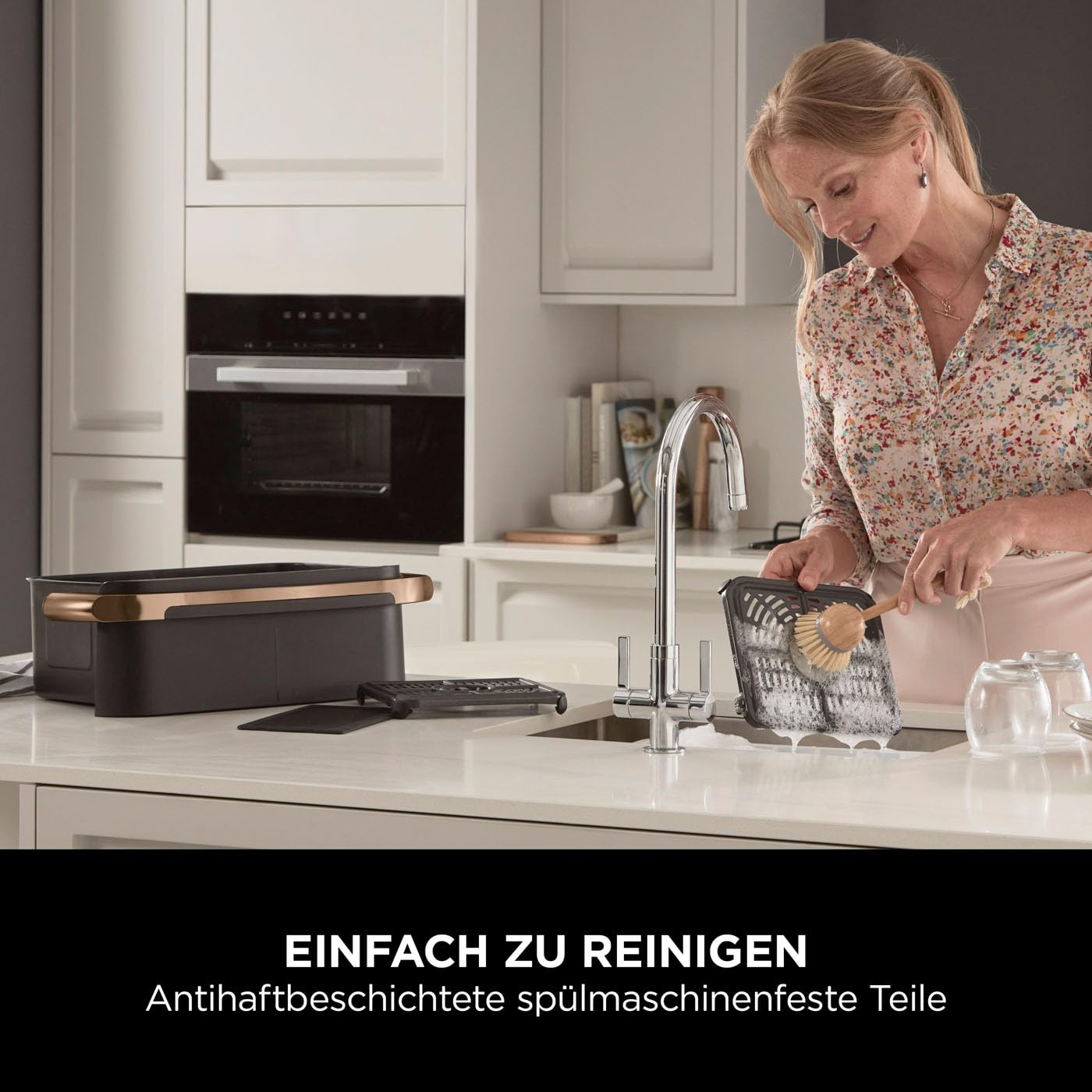 Ninja Foodi FlexDrawer Dual Zone Heißluftfritteuse, 10,4L, 7-in-1, Schwarz/Kupfer